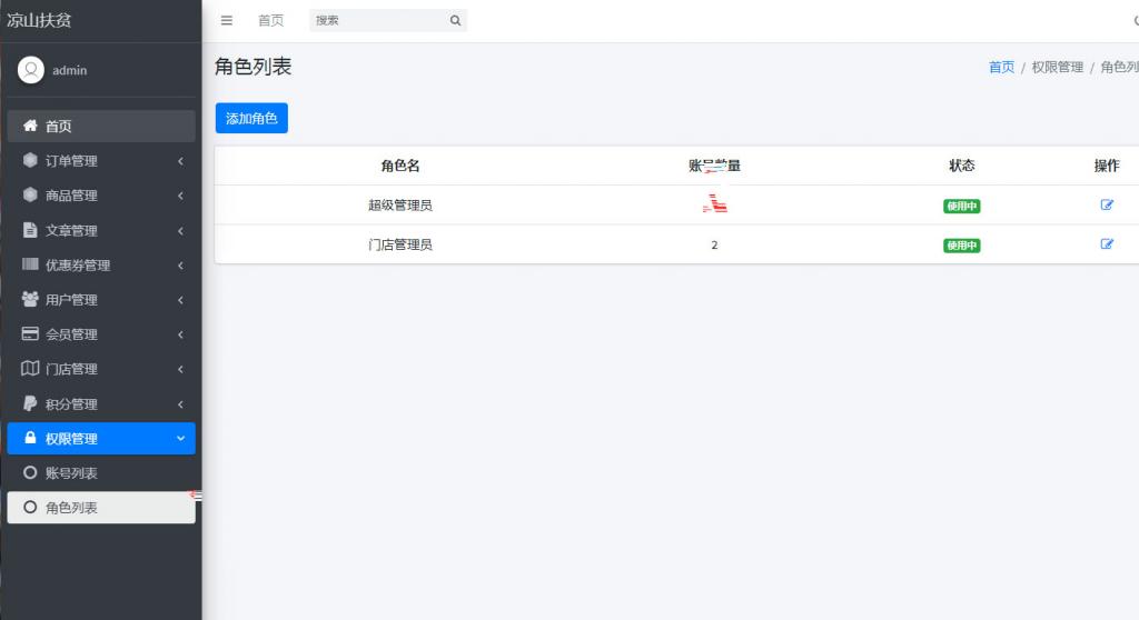 PHP网站后台角色权限管理系统源码-书宇源码网
