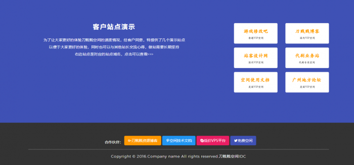最新好用的简洁大方的idc首页模板-书宇源码网