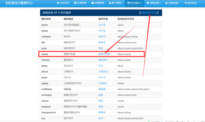 彩虹易支付系统接口插件（易商付通道）-书宇源码网