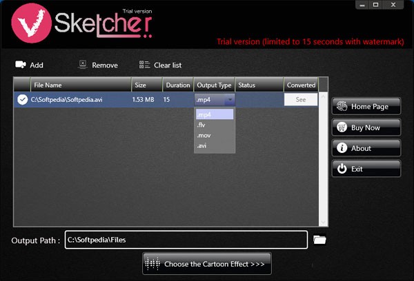视频转漫画卡通动画效果工具 VSketcher 1.0.8 for Win简体中文版-书宇源码网
