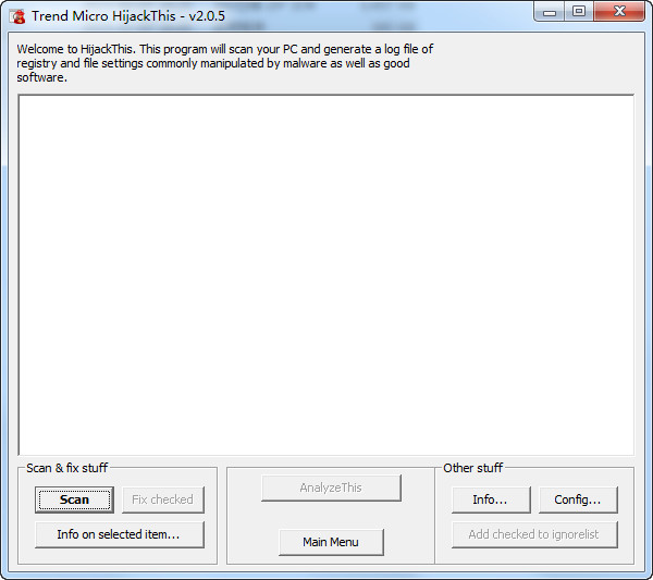 HijackThis(浏览器被劫持修复工具)v2.0.5 免费版-书宇源码网