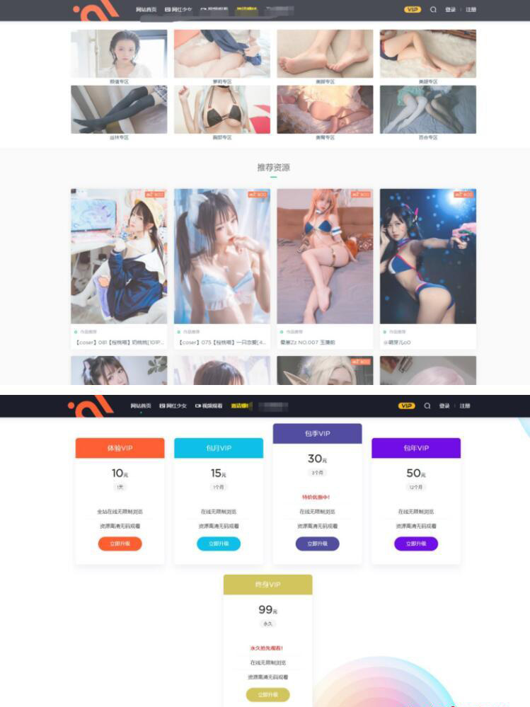 【站长亲测】小姐姐写真WordPress网站源码-书宇源码网