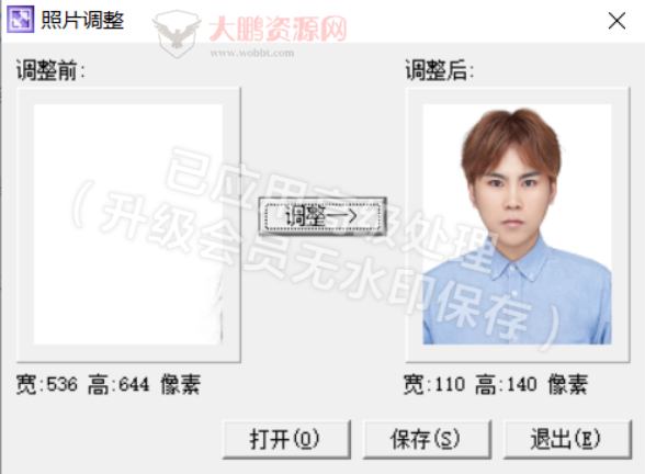 1寸相片调整单文件小工具-书宇源码网