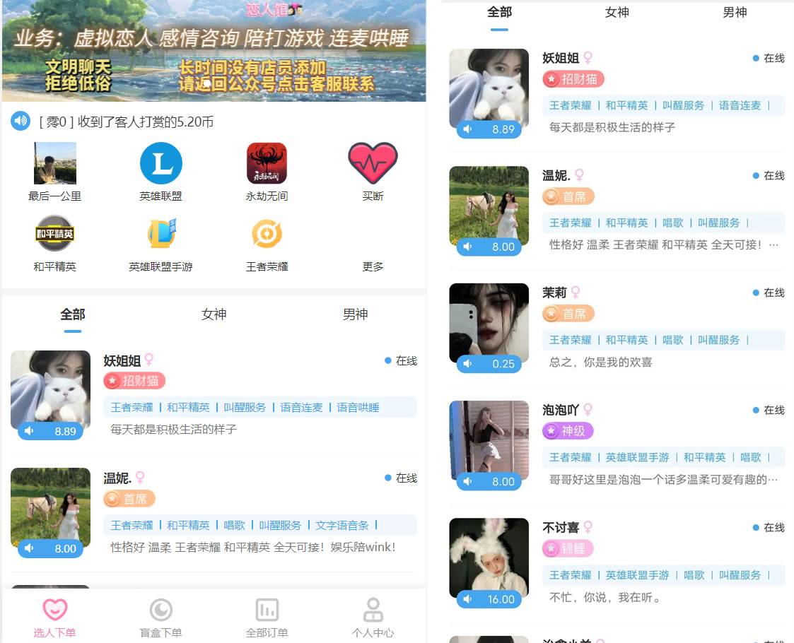 最新商业版游戏陪玩语音聊天系统源码 附详细搭建使用视频教程-书宇源码网